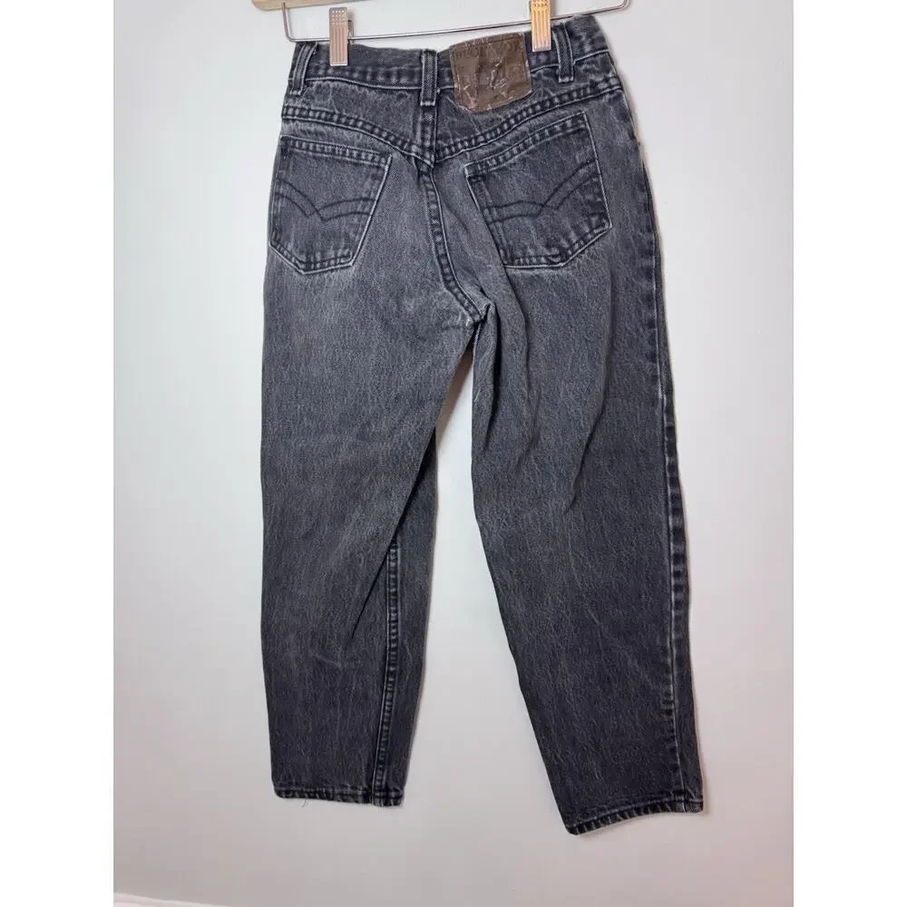 Bugle Boy Vintage Boys Jeans Black Sz 10 USA made Straight Leg